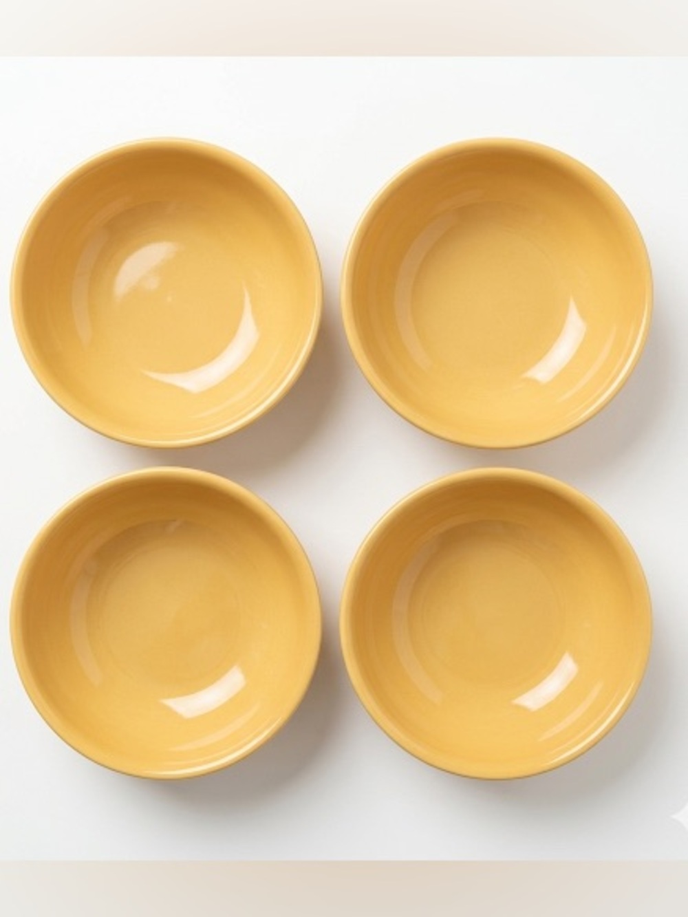 Longaberger Bowls Set of 4 Yellow Discontinued Plus 2 Toothpick Holders - Picture 4 of 6